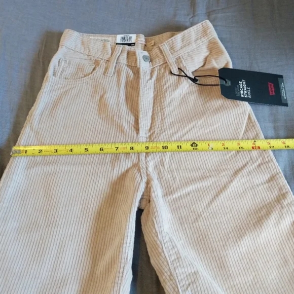 Levi's Ribcage Corduroy Pants Cement Pebble - Picture 6 of 13